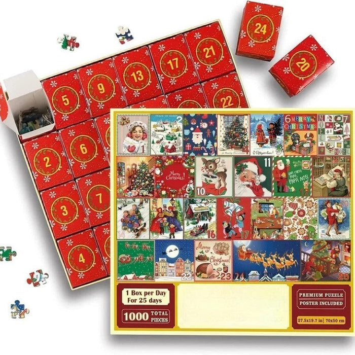 1000 Piece Christmas Advent Calendar Jigsaw Puzzle