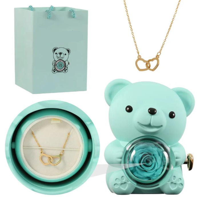 Teddy Themed Customized Jewelry Gift Set With Pendant