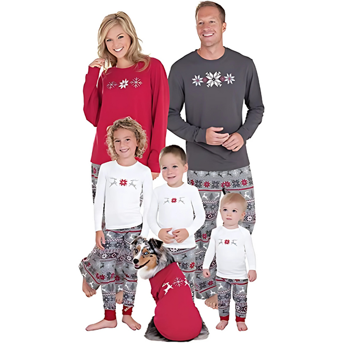 Festive Nordic Family Print Pajamas Sets