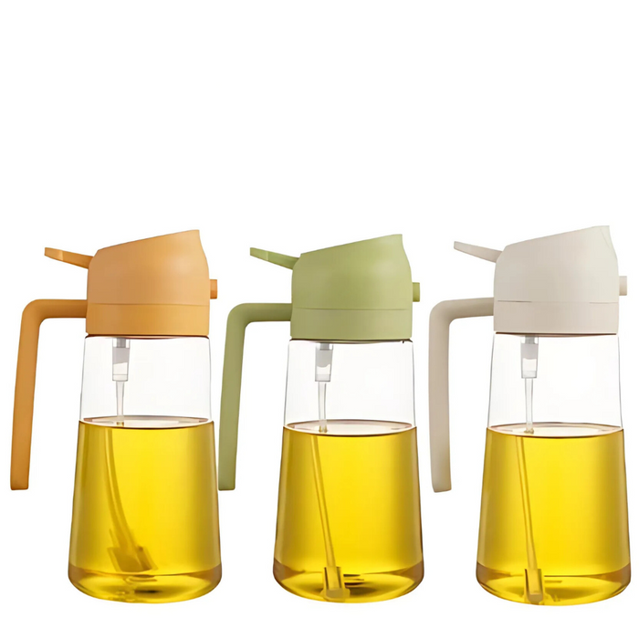 Versatile Set Of 3 Oil Dispensers For Kitchen Use