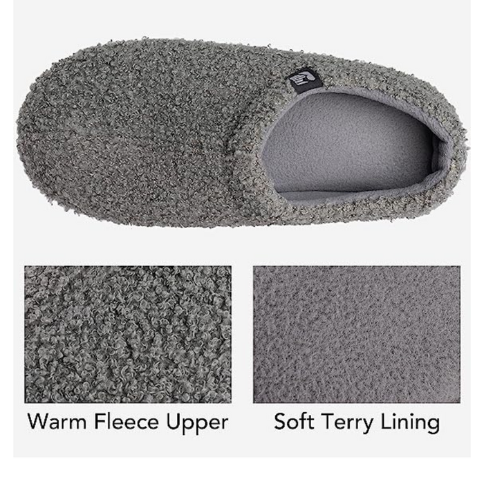 Teddy Fleece Closed Back Indoor Slipper