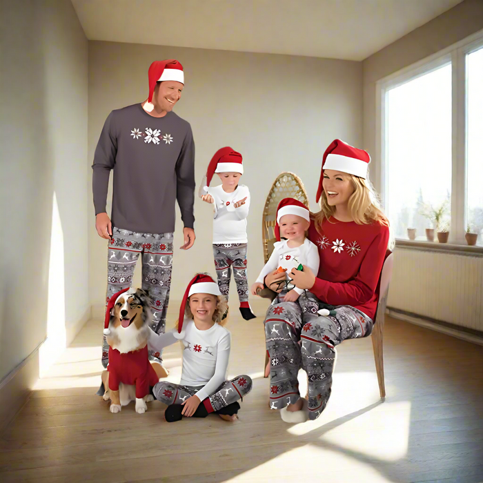 Festive Nordic Family Print Pajamas Sets