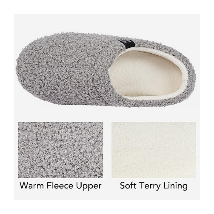 Teddy Fleece Closed Back Indoor Slipper