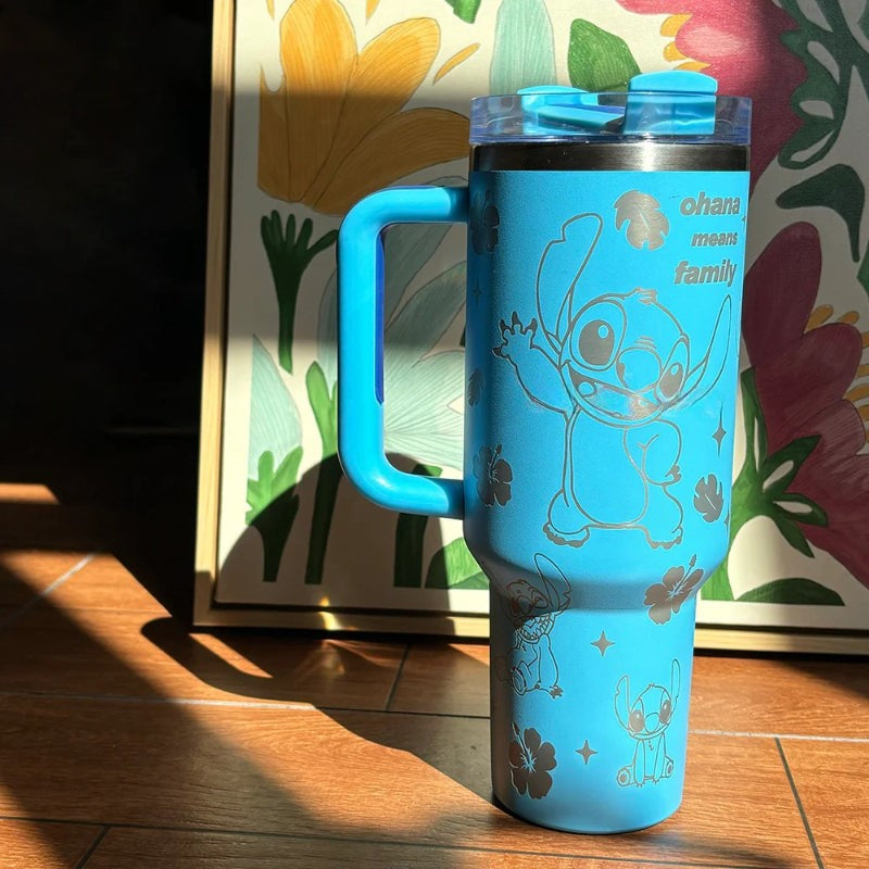 40oz Stitch Printed Stanley Stainless Steel Tumbler