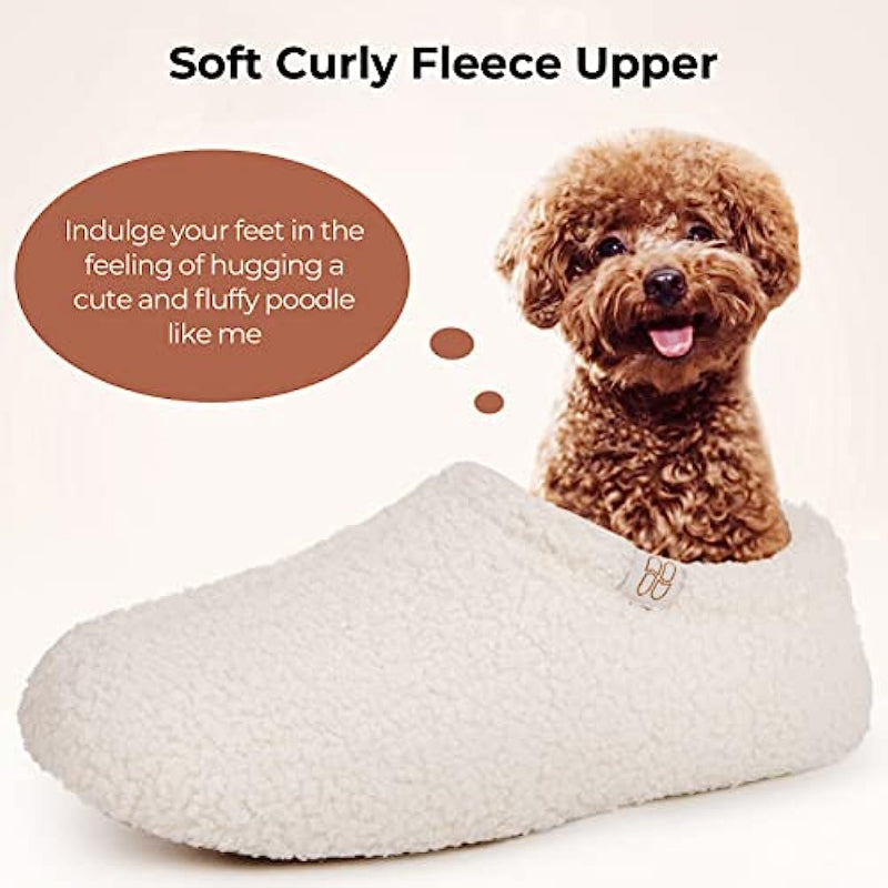 Fuzzy Curly Fur Memory Foam Loafer Slippers