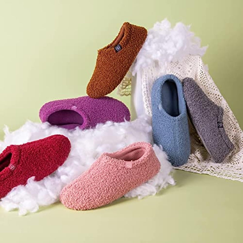 Fuzzy Curly Fur Memory Foam Loafer Slippers