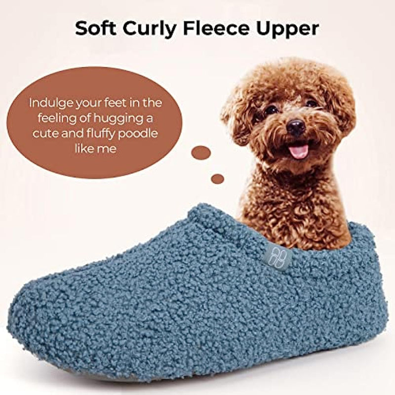 Fuzzy Curly Fur Memory Foam Loafer Slippers