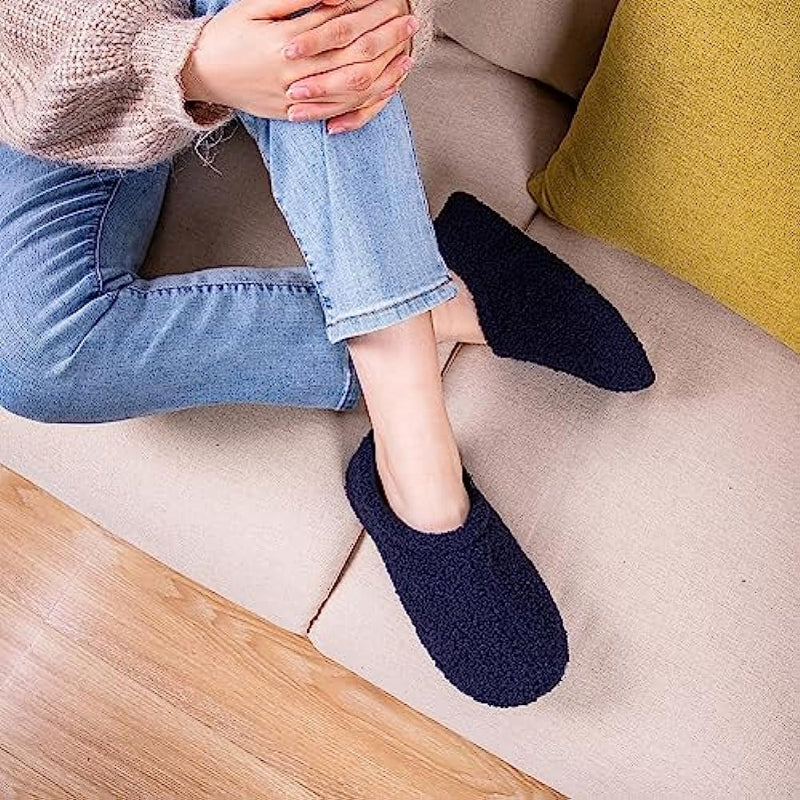 Fuzzy Curly Fur Memory Foam Loafer Slippers