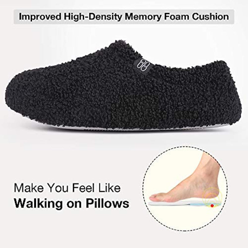 Fuzzy Curly Fur Memory Foam Loafer Slippers