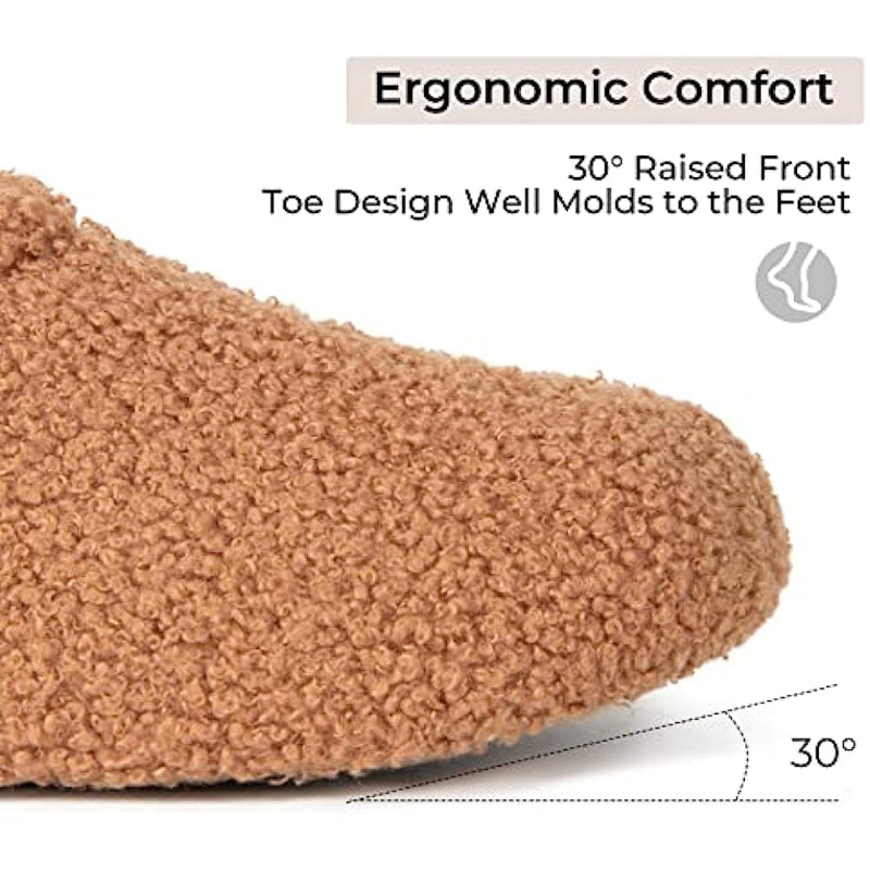 Fuzzy Curly Fur Memory Foam Loafer Slippers