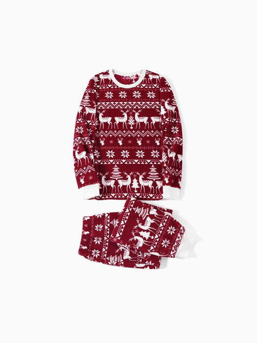 Holiday Reindeer Print Pajama Set