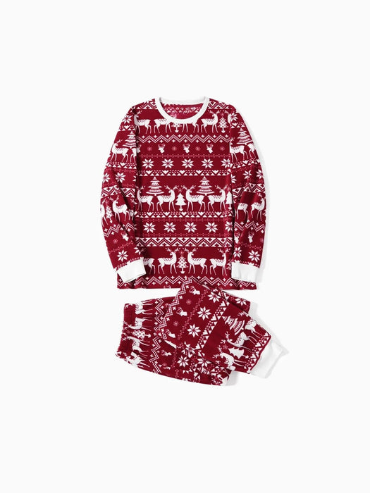 Holiday Reindeer Print Pajama Set