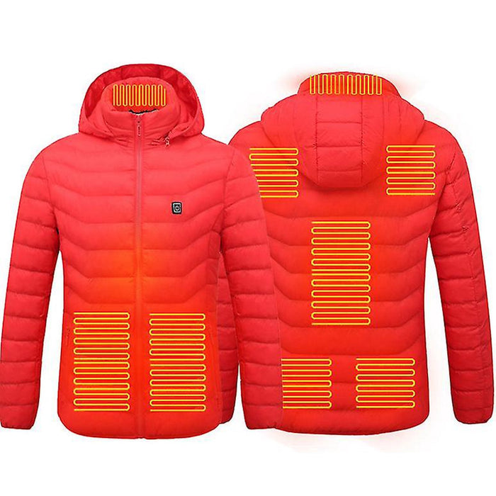 Electric Battery Heated Hooded Jacket  Waterproof Thermal Heating