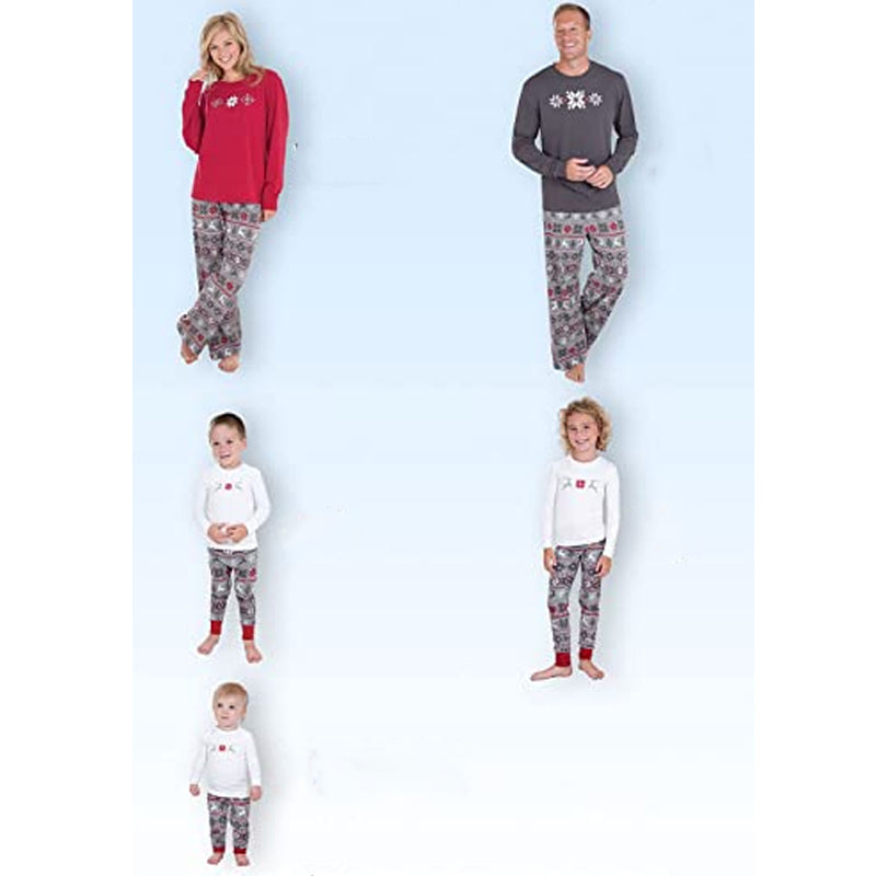 Festive Nordic Family Print Pajamas Sets