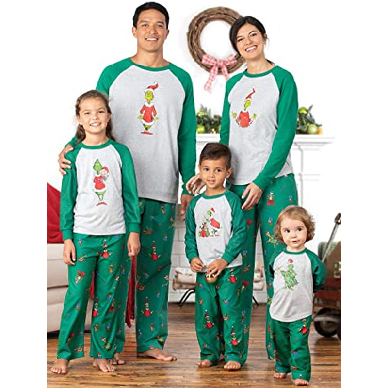 Grinch Print Matching Holiday Family Sets