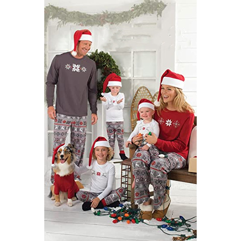 Festive Nordic Family Print Pajamas Sets