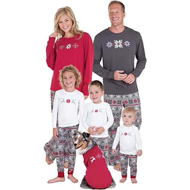 Festive Nordic Family Print Pajamas Sets