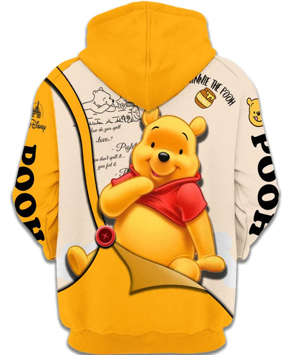 Charming Winnie the Pooh Zip Up Hoodie