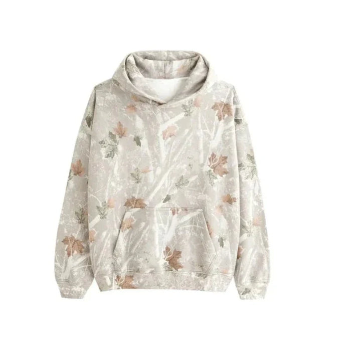 Camouflage Leaf Printed Hoodie