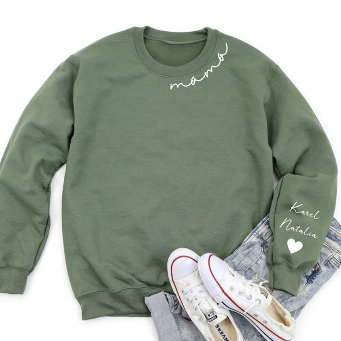 Custom Embroidered Mama Sweatshirt