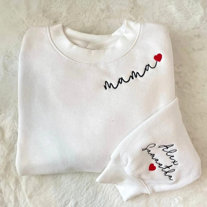 Custom Embroidered Mama Sweatshirt