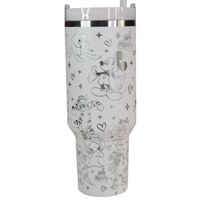 Enchanted Character Engraved 40 Oz Tumbler With Handle