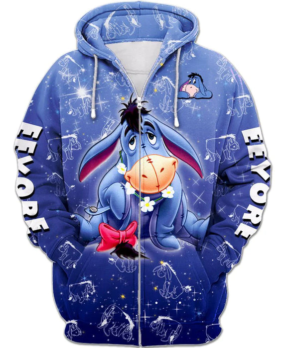 Eeyore Zip Up Cozy And Comfortable Hoodie