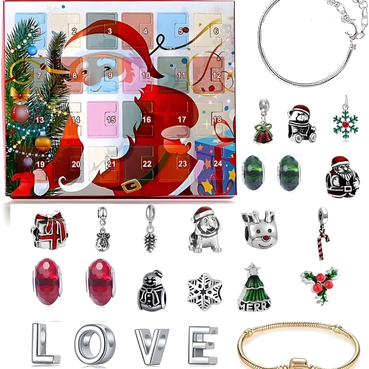 Festive Charm Bracelet Advent Calendar