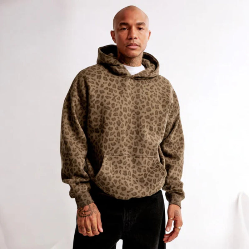 Cozy Leopard Printed Hoodie