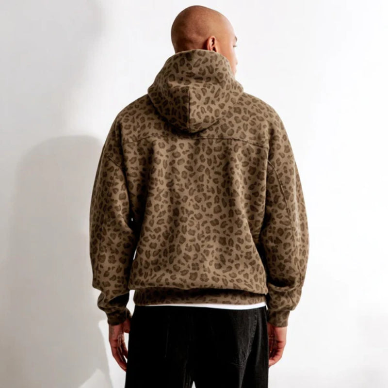 Cozy Leopard Printed Hoodie