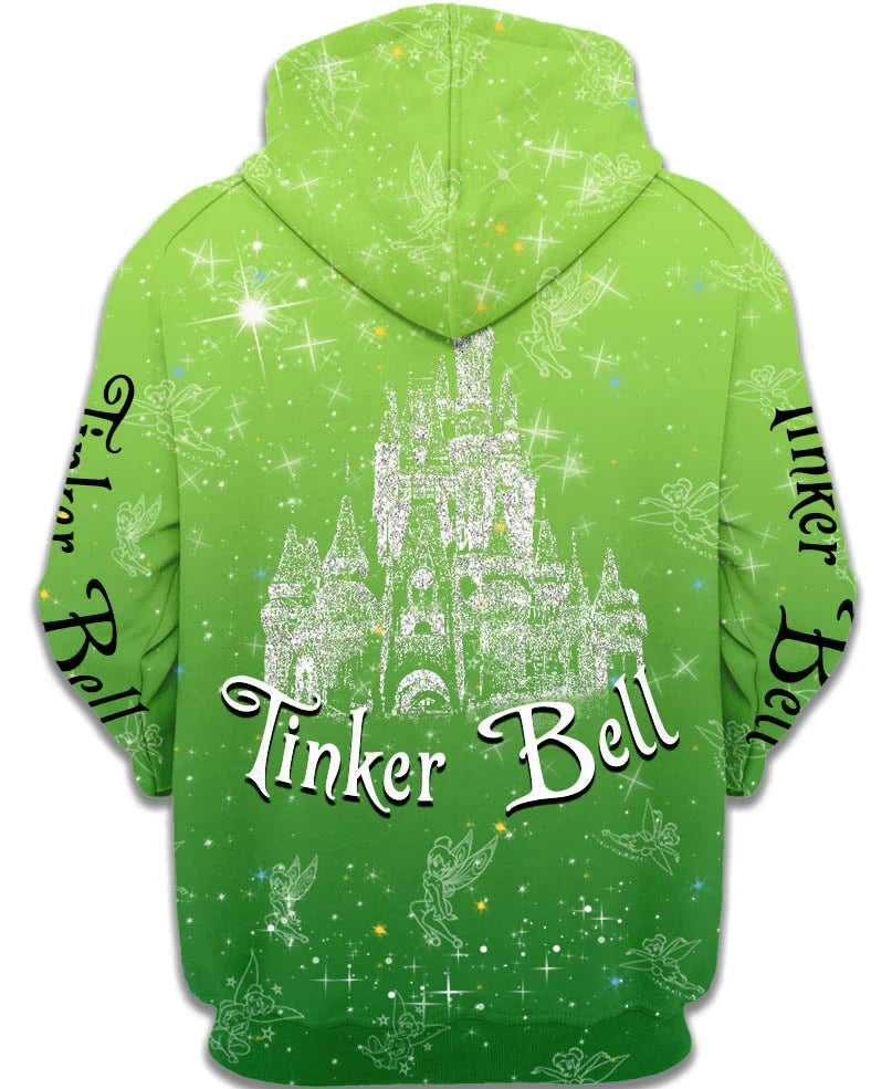 Enchanting Tinker Bell Green Zip Up Hoodie