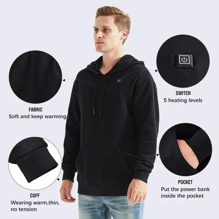 Heated Lightweight Hoodie For Outdoor Comfort