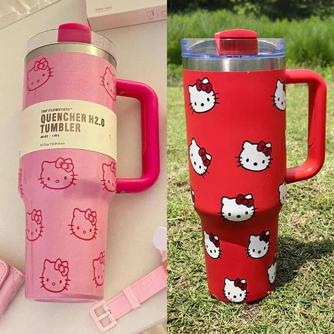 Kitty Printed Stanley Quencher H2.0 Tumbler