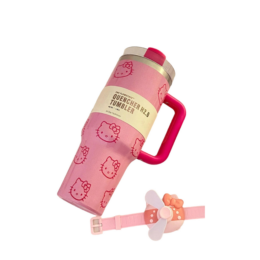 Kitty Printed Stanley Quencher H2.0 Tumbler