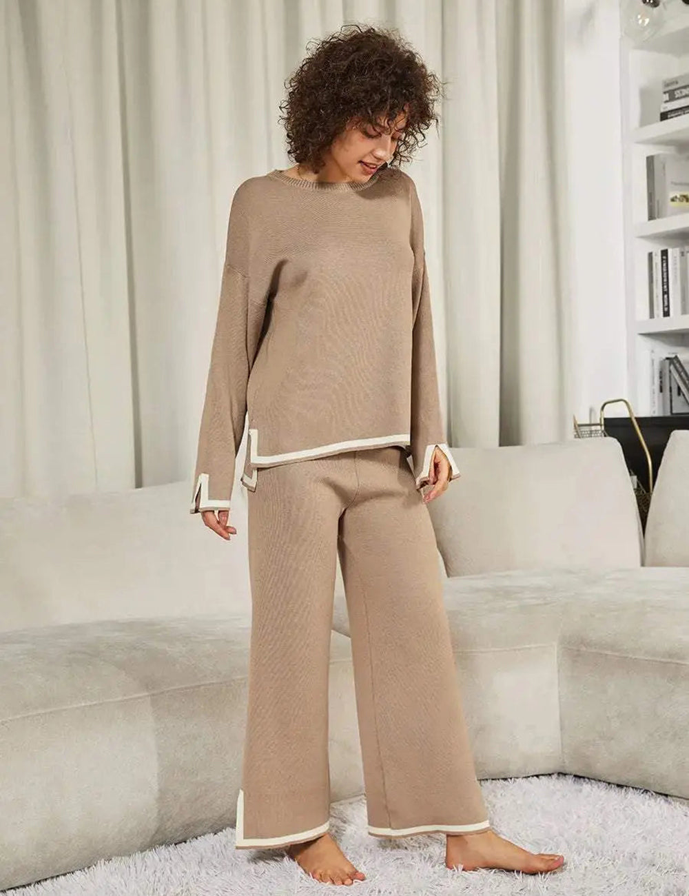 Classy Elastic Knit Lounge Set