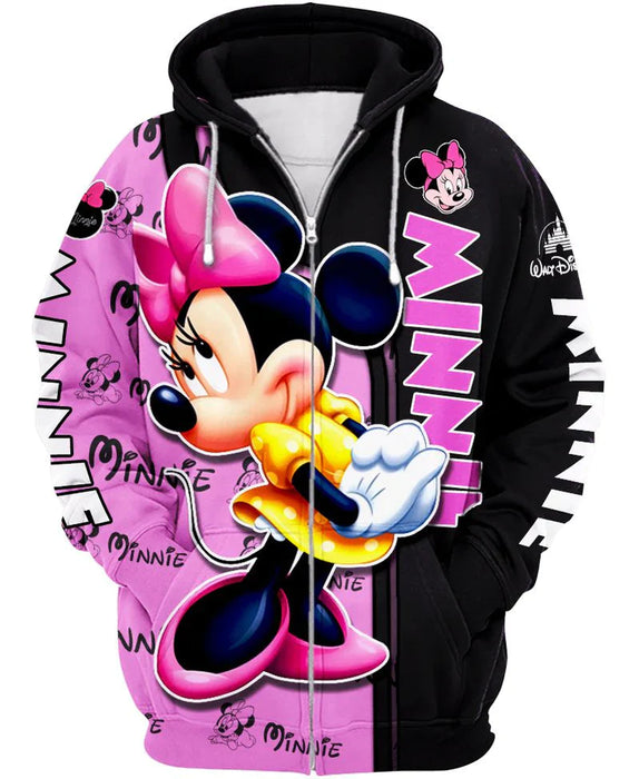 Cozy Minnie Mouse Zip Up Hoodie