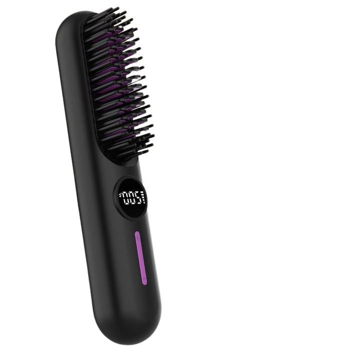 Portable Straightening Brush With LED Display