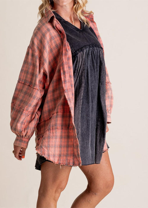 Oversized Shirt Jacket with Pockets