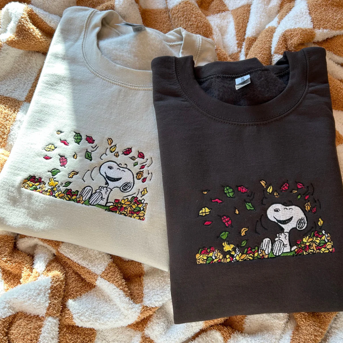 Custom Embroidered Snoopy Sweatshirt