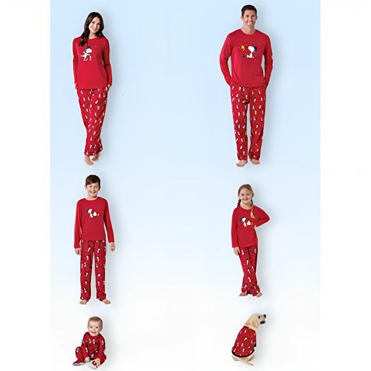 Cozy Snoopy Printed Family Pajama Set