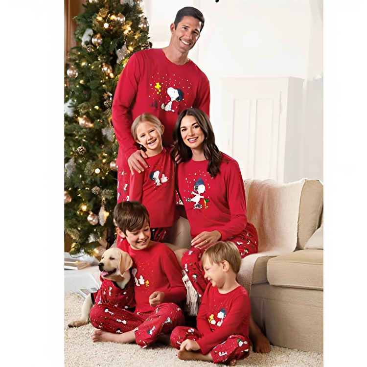 Cozy Snoopy Printed Family Pajama Set