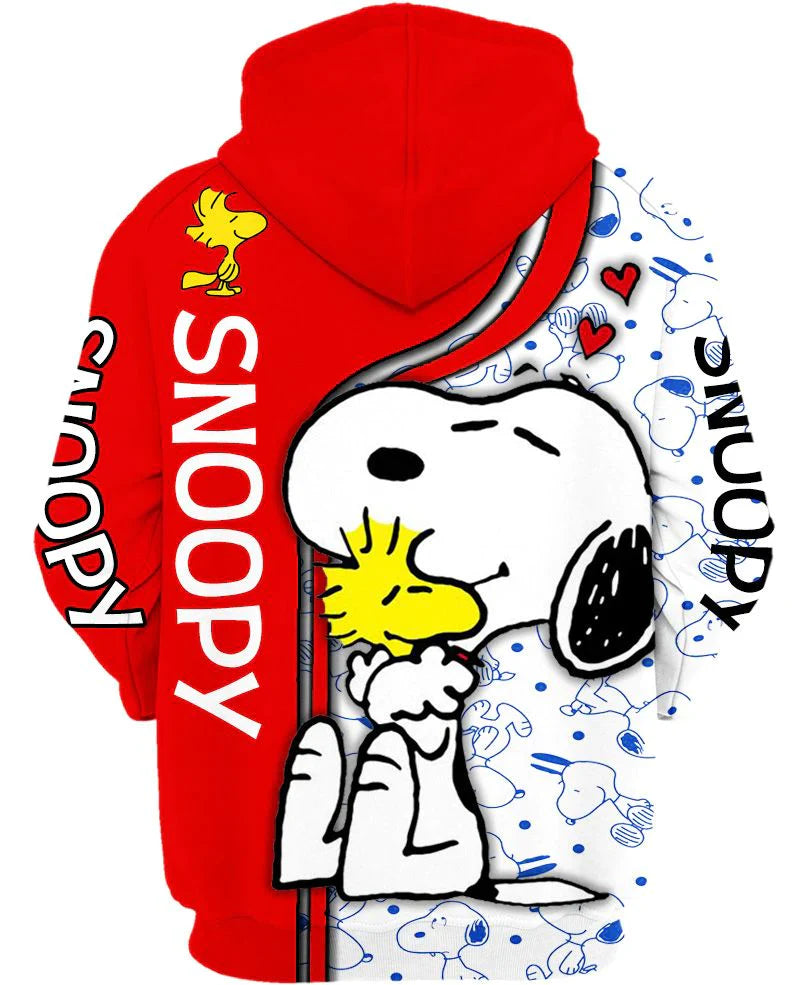 Cozy Snoopy And Woodstock Graphic Hoodie