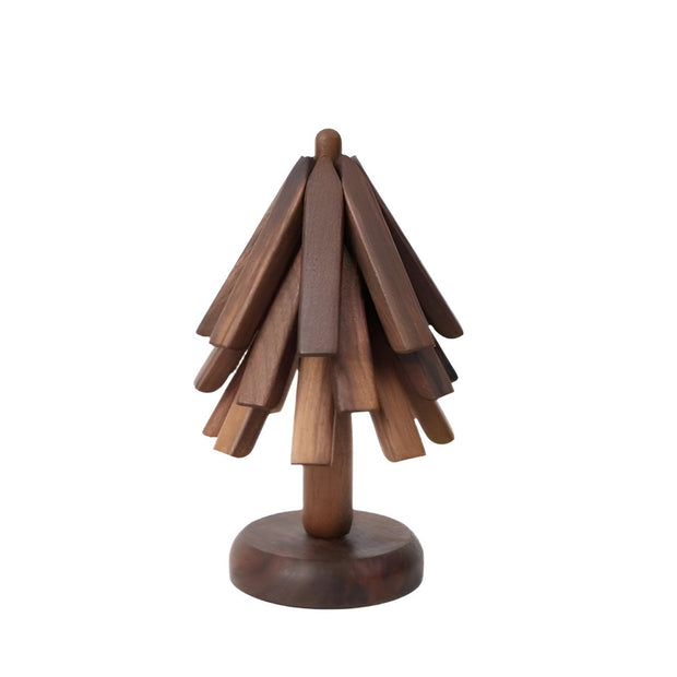 Wooden Tree Shaped Foldable And Decorative Hot Pads