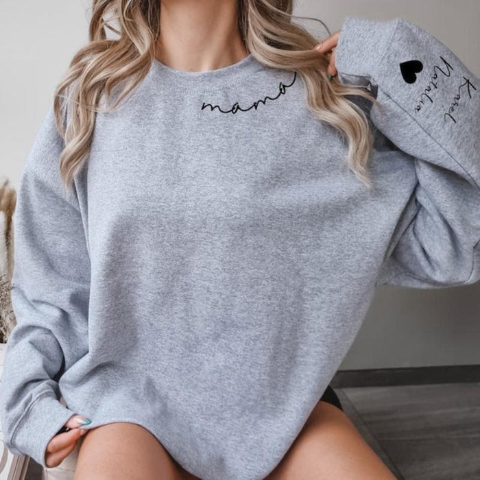 Custom Embroidered Mama Sweatshirt