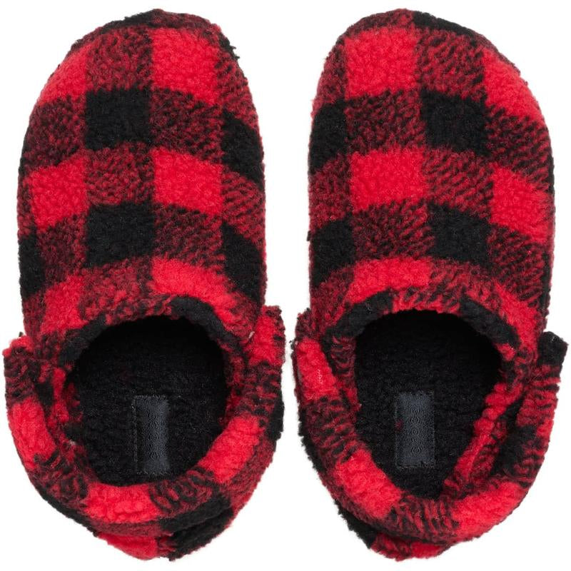 Plaid Fleece Slippers For Indoor Comfort