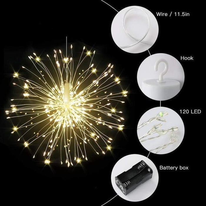 LED Starburst Lights with Remote, 8 Modes & Waterproof