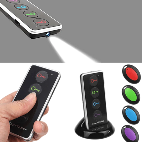 Anti-Lost Transmitter for Keys and Wallet with 4-In-1 LED Wireless Remote