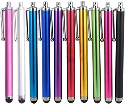Universal Touch Screen Stylus with Soft Rubber Tips - 10 Pcs