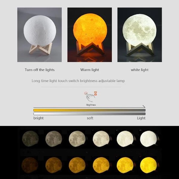 Rechargeable LED Moon Lamp