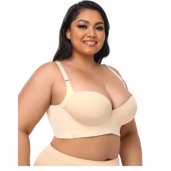 Beige Comfortable Back Smoothing Bra